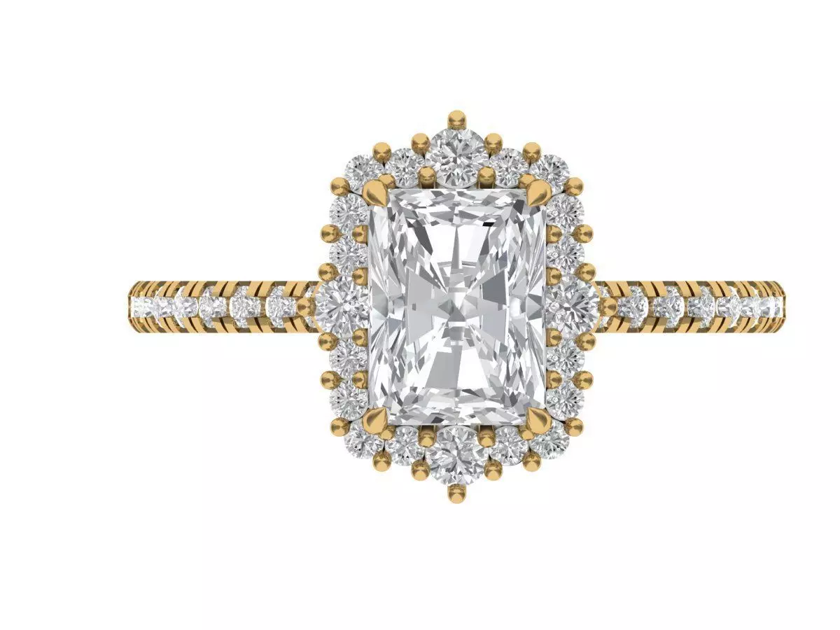 Solitaire ring 3D print model_1