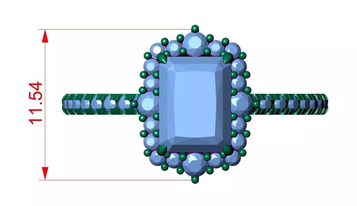 Solitaire ring 3D print model_9