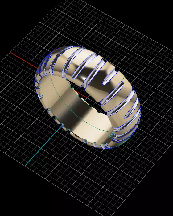 eternity gold ring 3D print model_1