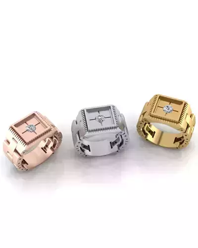 man moveable jewelry ring 