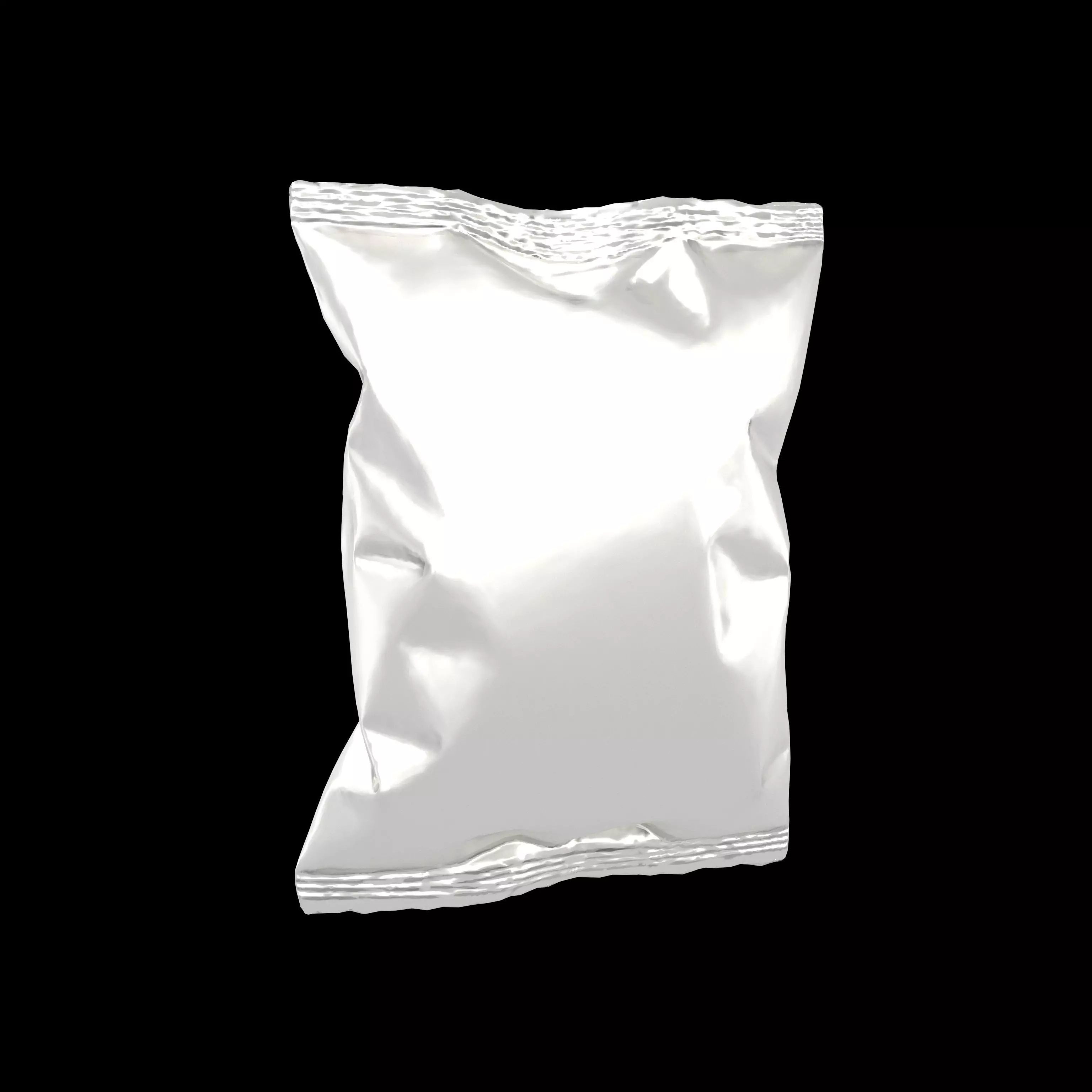 Potato Chips Package Medium Size Mock-up v1 003 Low-poly 3D model_0