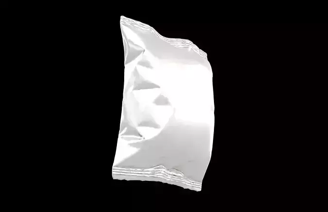Potato Chips Package Medium Size Mock-up v1 003 Low-poly 3D model 4