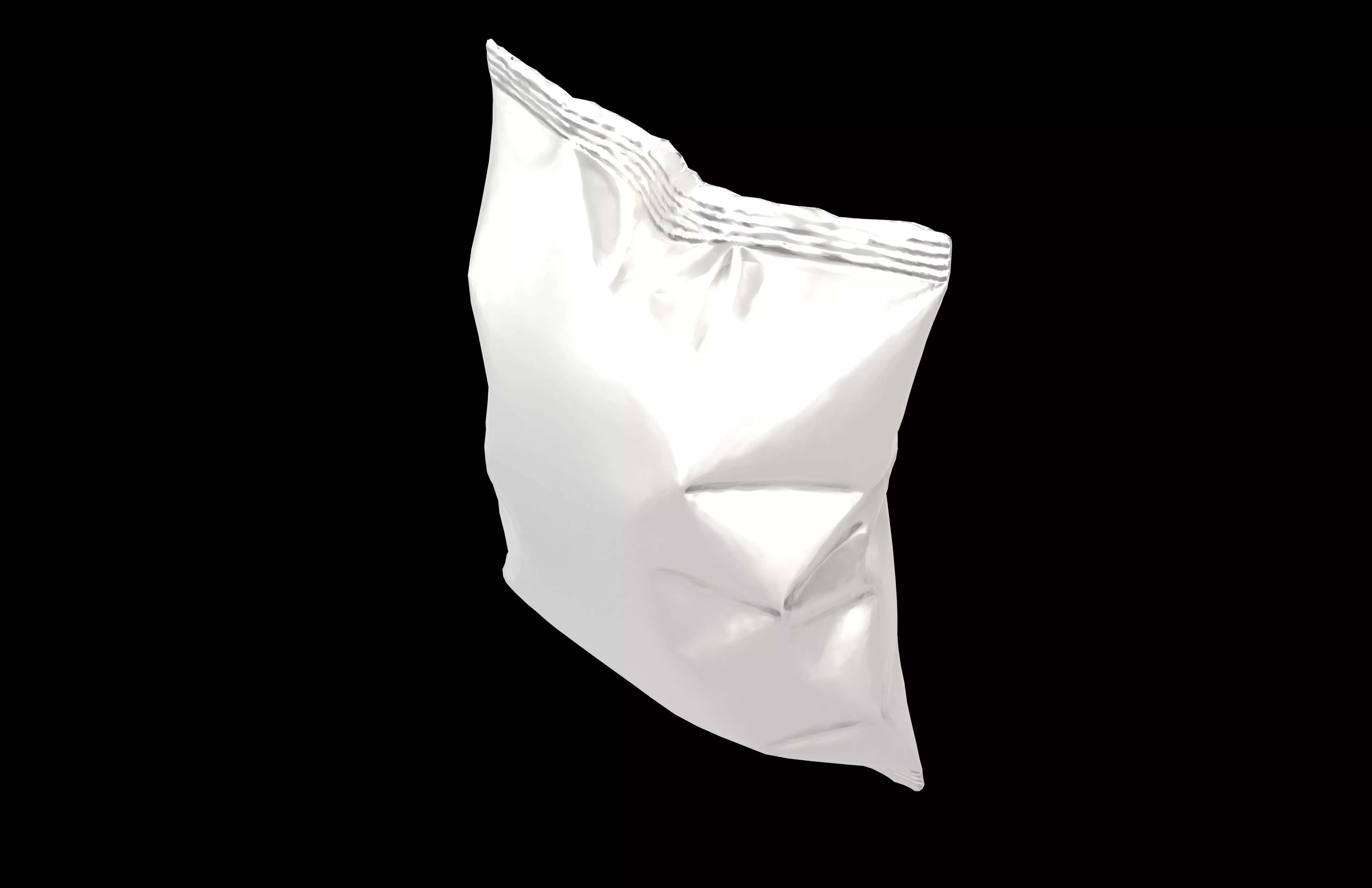 Potato Chips Package Medium Size Mock-up v1 003 Low-poly 3D model_2