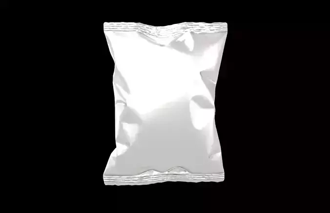 Potato Chips Package Medium Size Mock-up v1 003 Low-poly 3D model 2