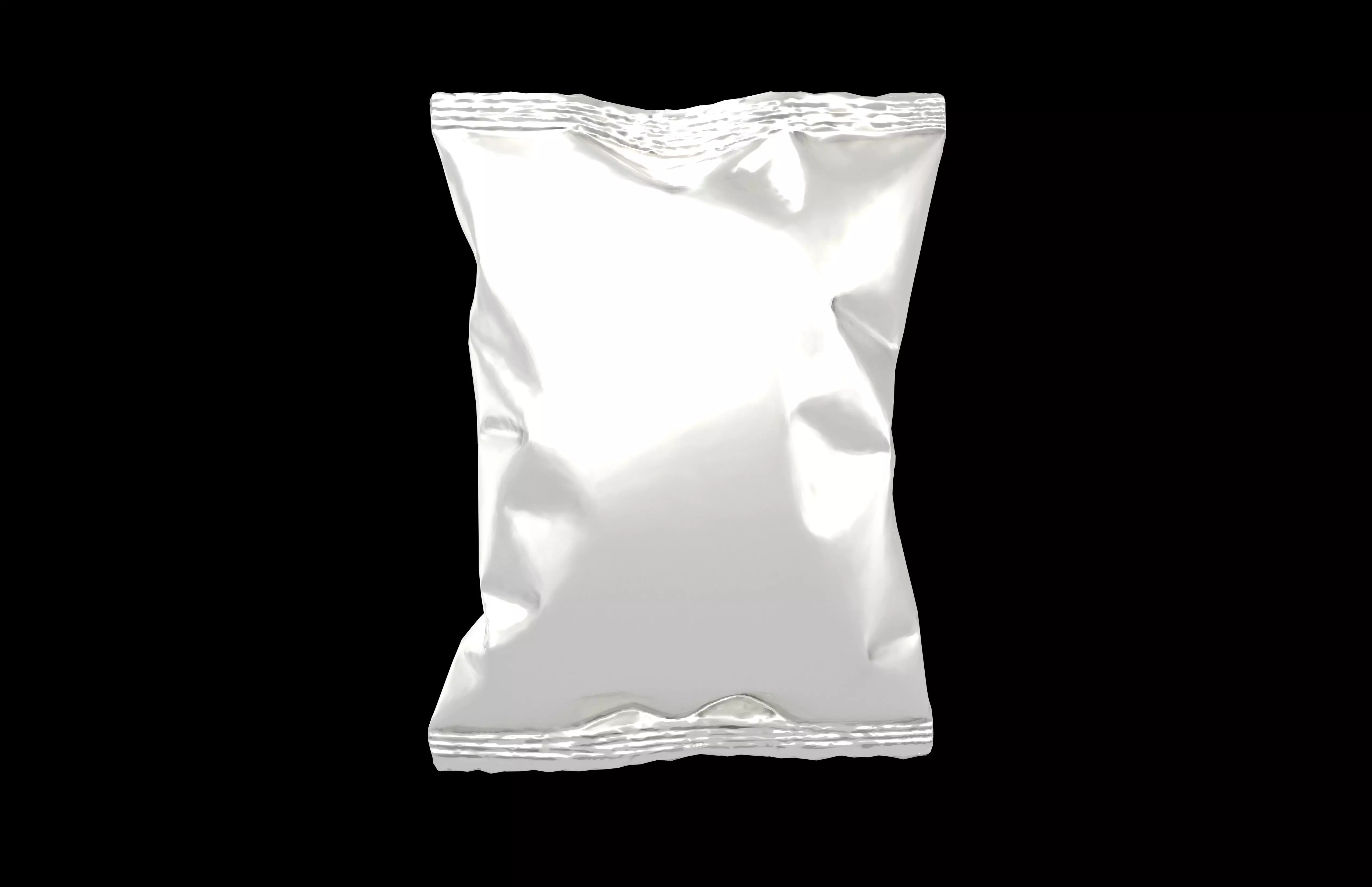 Potato Chips Package Medium Size Mock-up v1 003 Low-poly 3D model_1