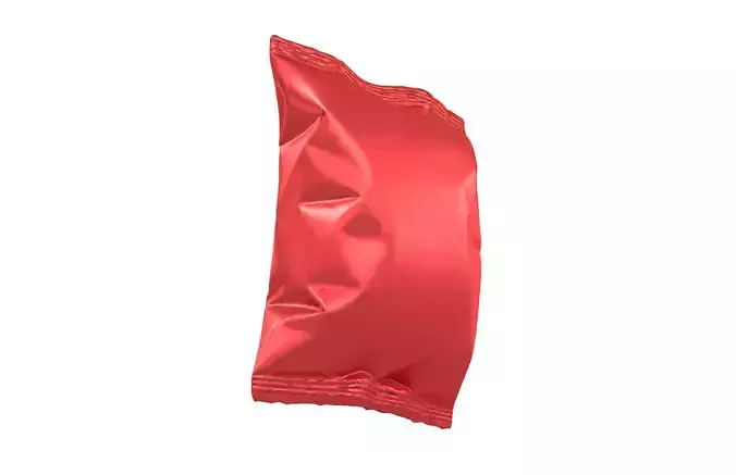 Potato Chips Package Medium Size Mock-up v1 005 Low-poly 3D model 4