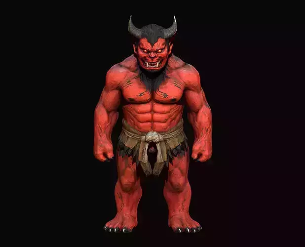 Japanese Oni Demon 3D Model - traditional Character