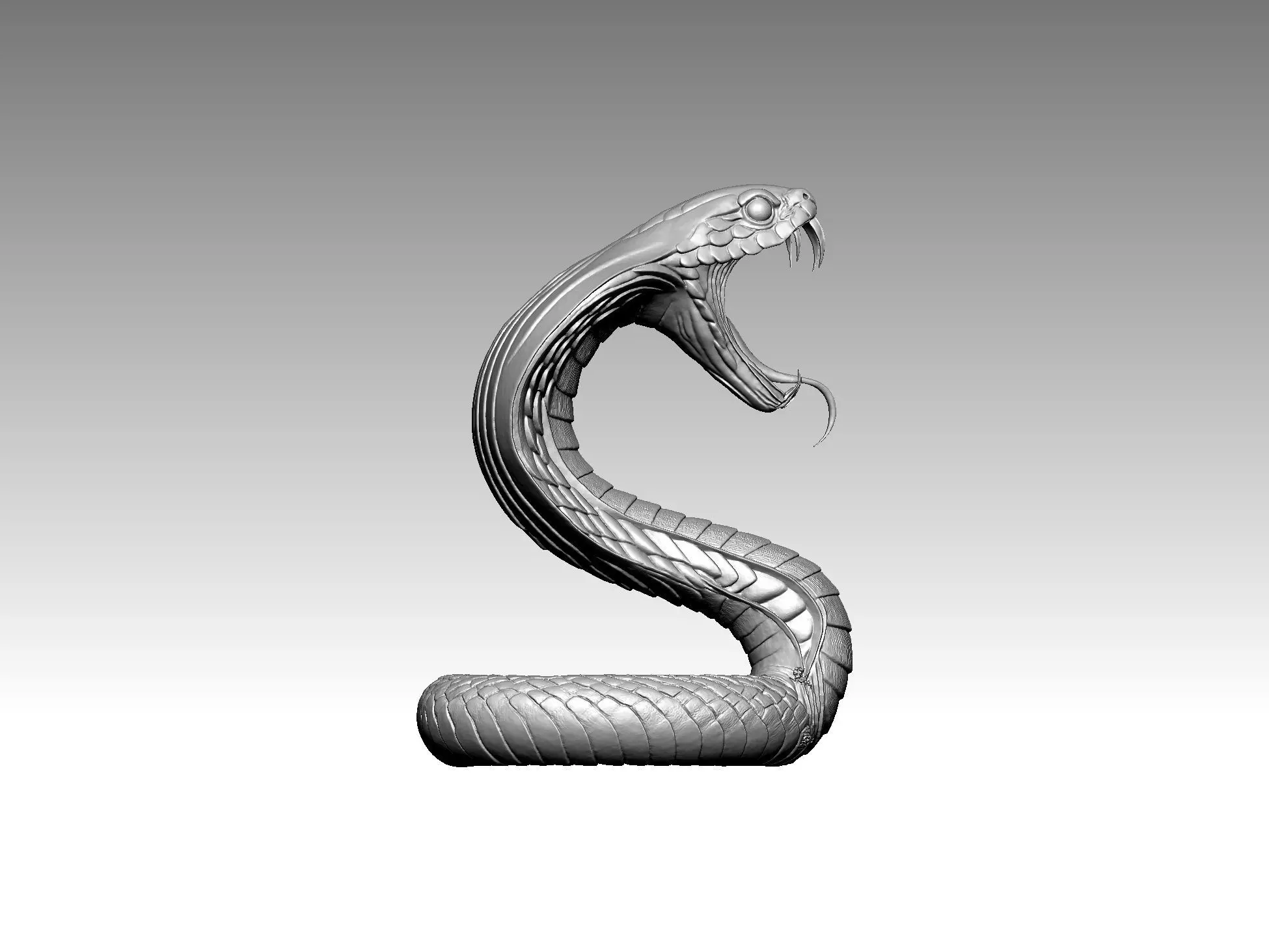Snake Cobra Fangs 3D Model 3D print model_3