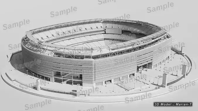 MetLife Stadium - New Jersey USA Low-poly 3D model 2