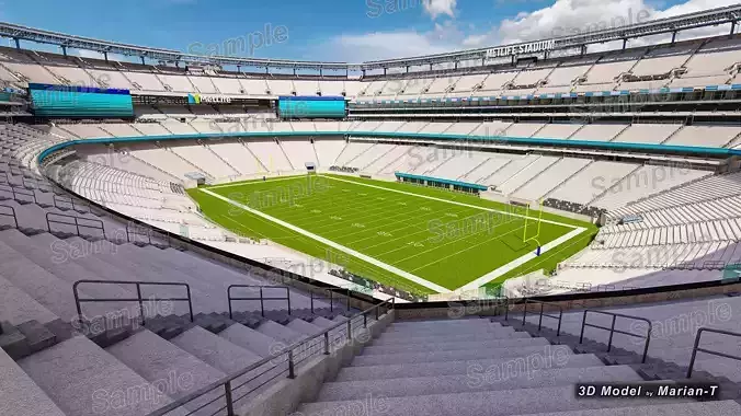MetLife Stadium - New Jersey USA Low-poly 3D model 6