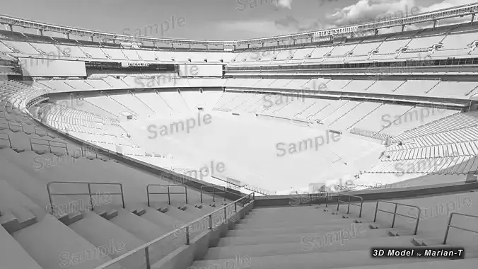 MetLife Stadium - New Jersey USA Low-poly 3D model 7