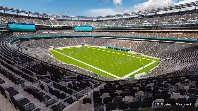 MetLife Stadium - New Jersey USA Low-poly 3D model 5