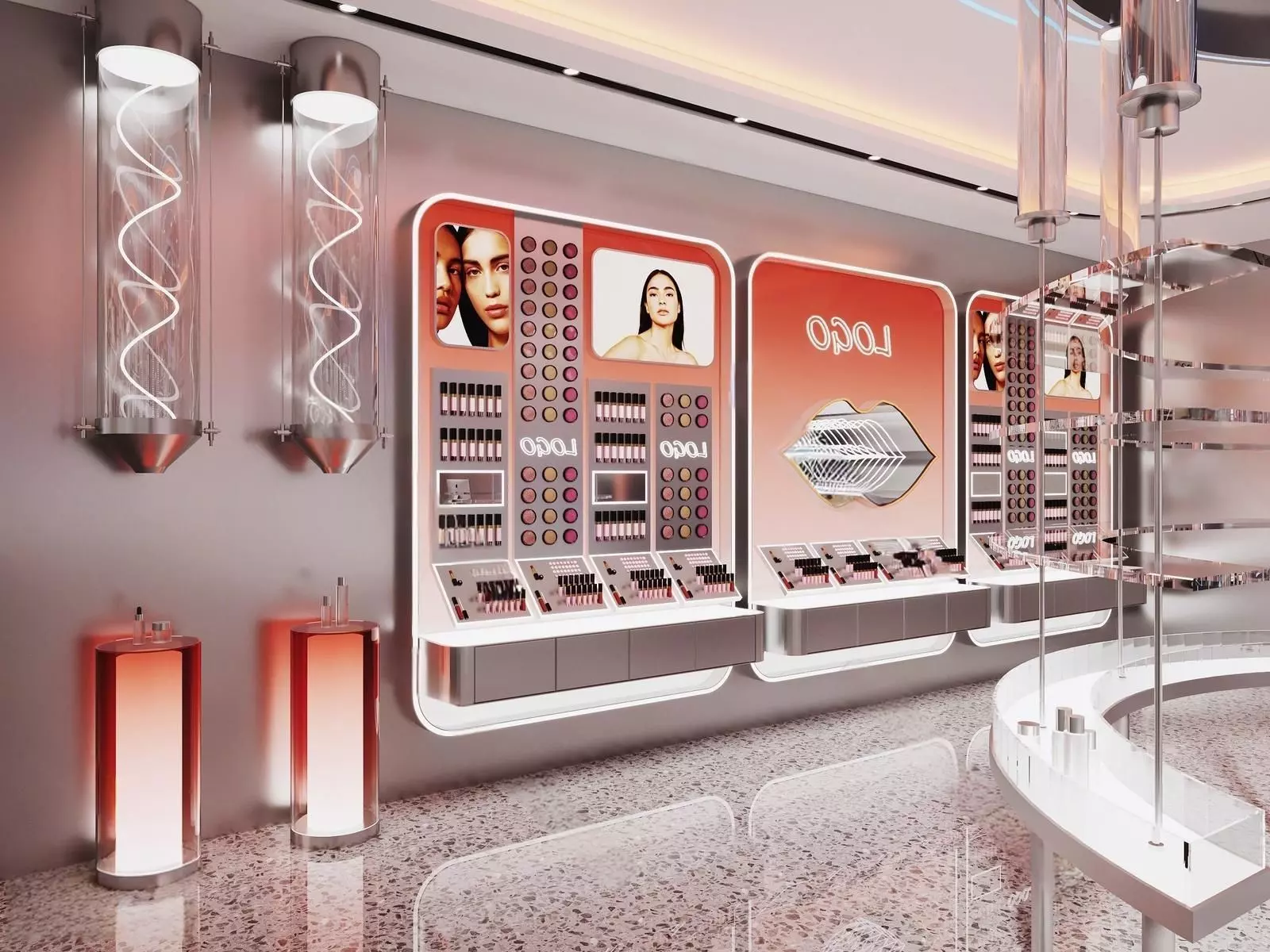 Interior Living Room Scene 3D model_2