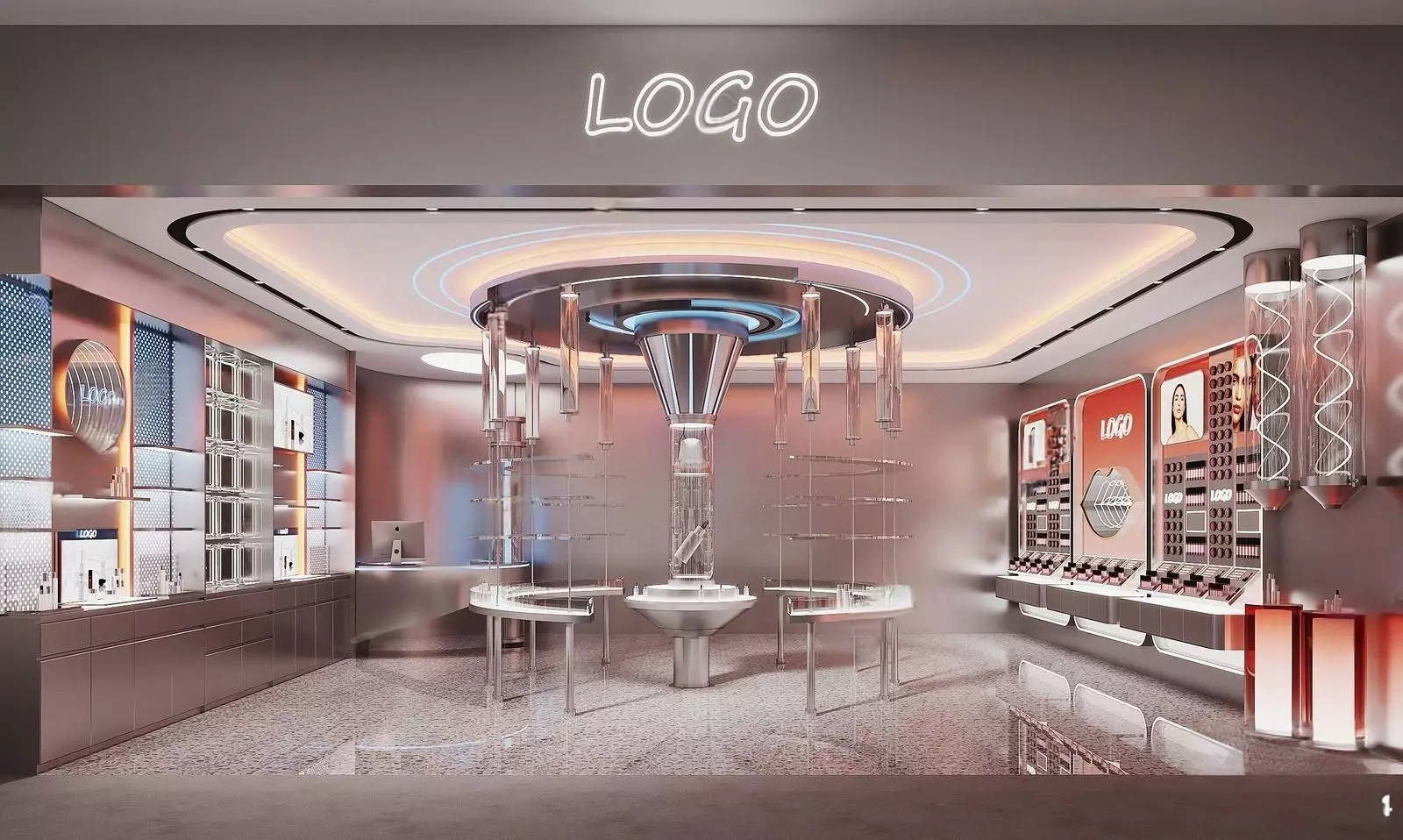 Interior Living Room Scene 3D model_0