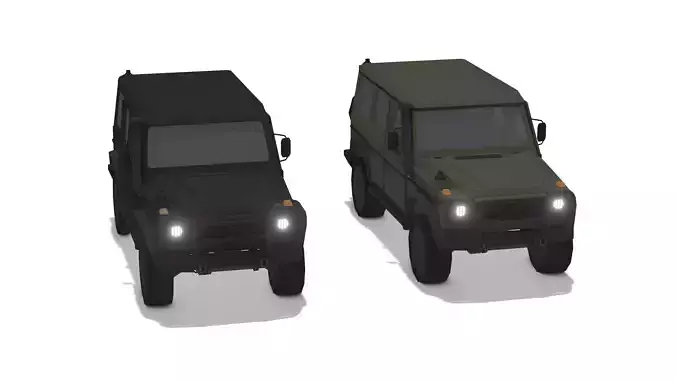 Low Poly G Wagon Game Ready 3D Model