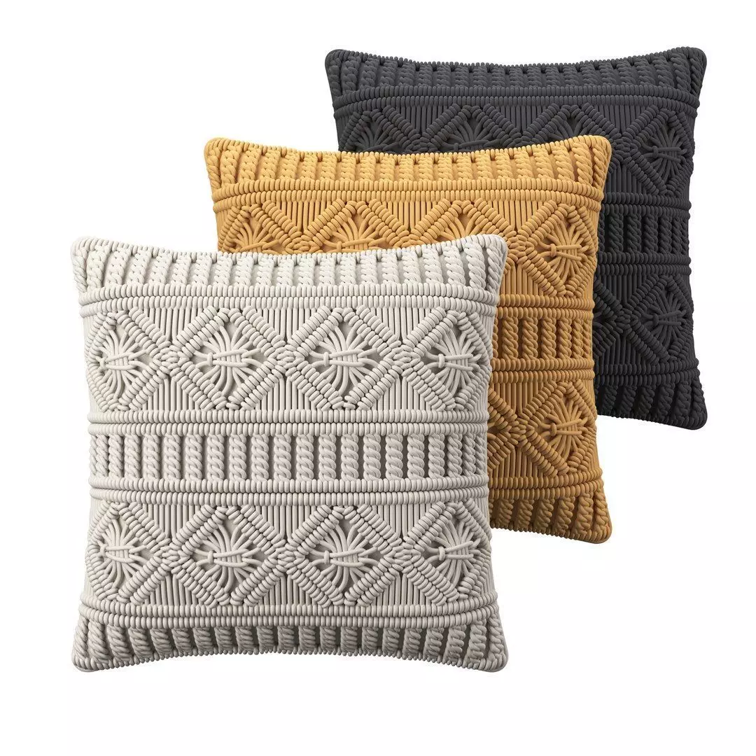 Cushions Mudanya Cotton Geometric Pattern 3D model_0