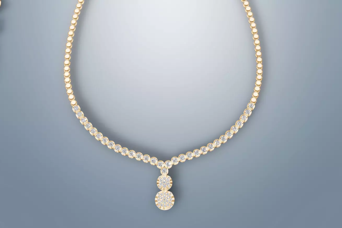 Diamond Necklace New 0001 3D print model_1