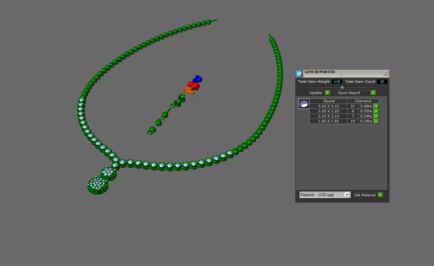 Diamond Necklace New 0001 3D print model_6