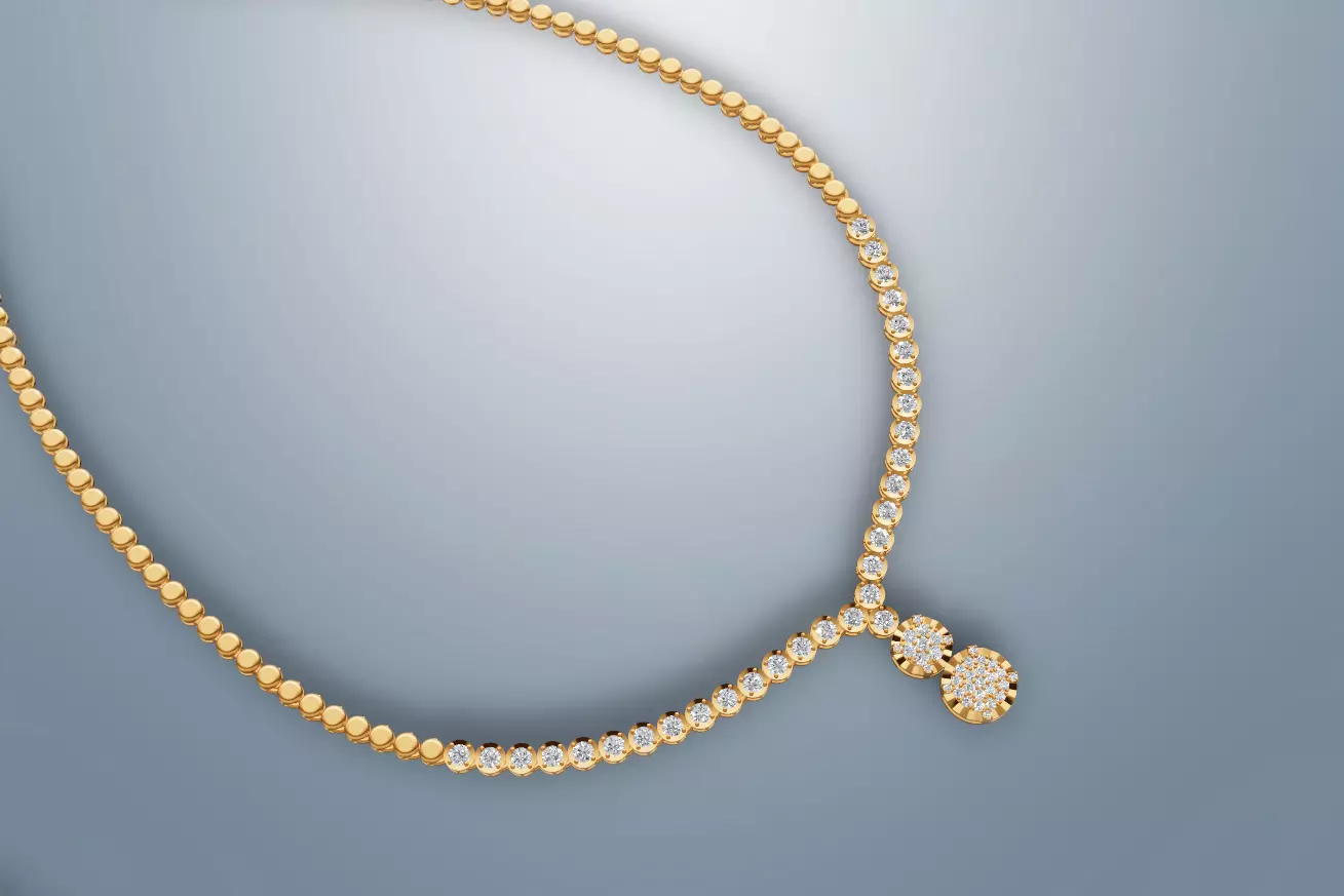 Diamond Necklace New 0001 3D print model_2