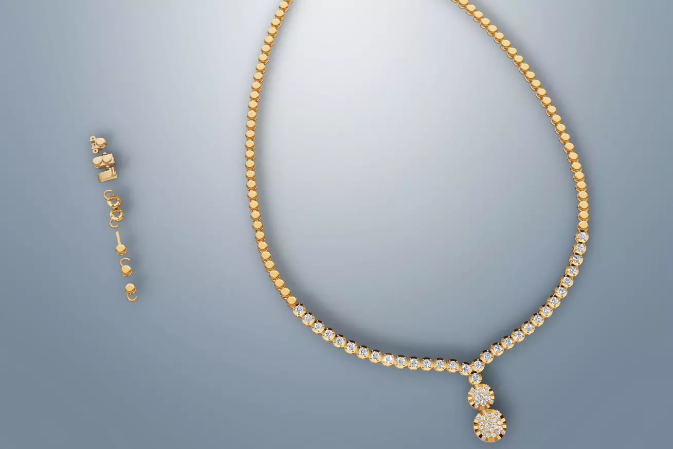 Diamond Necklace New 0001 3D print model_4