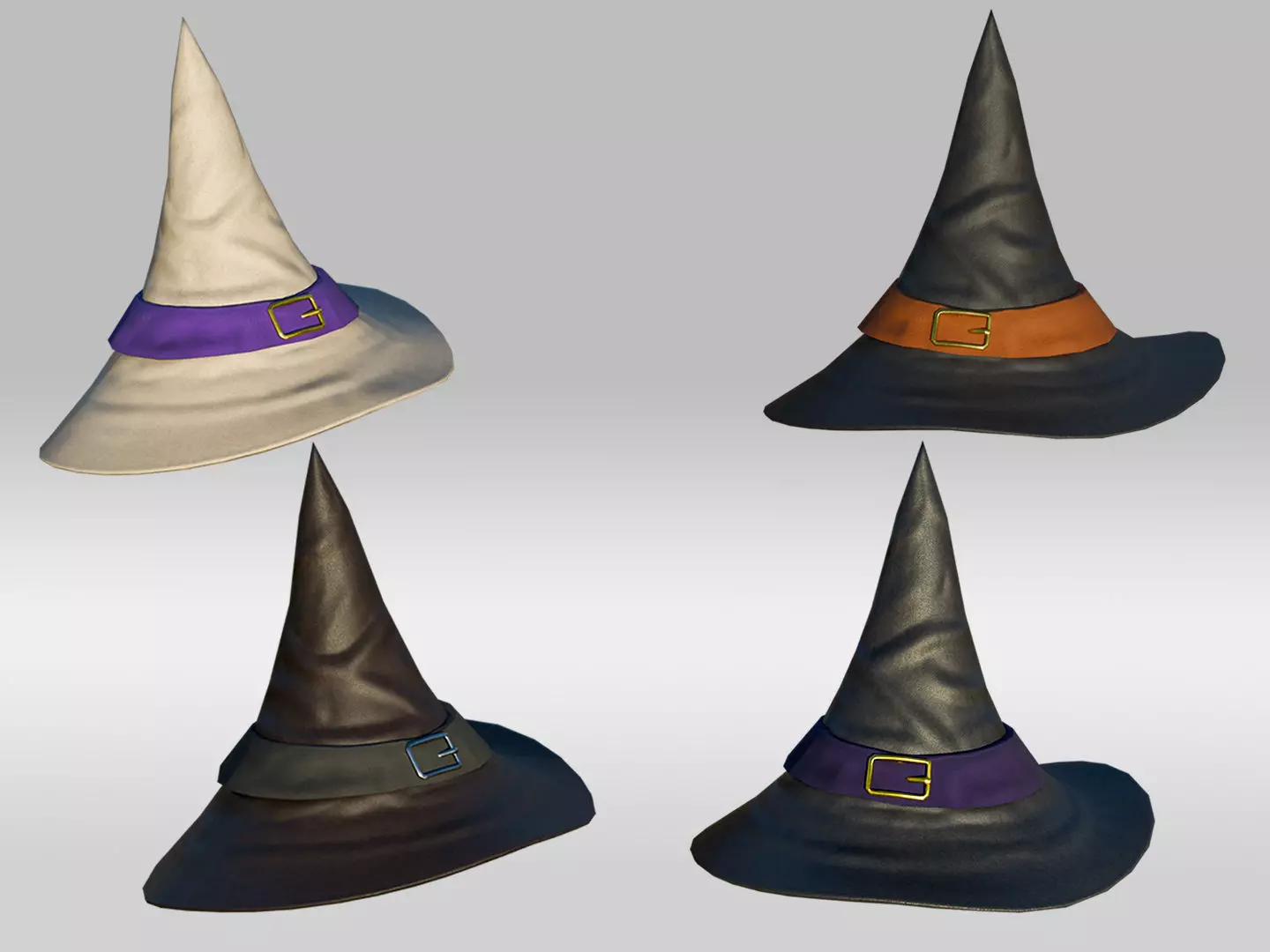 Witch Hat Low-poly 3D model