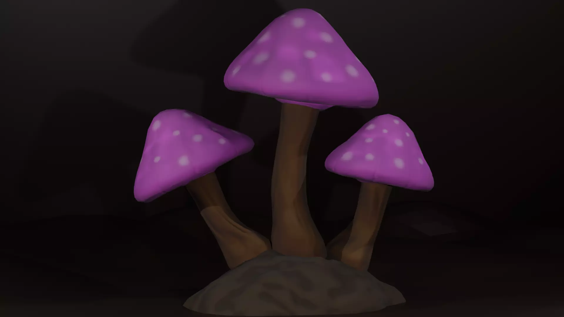Stylized Magical Mushroom Pack - Low Poly Fantasy Forest  Low-poly 3D model_3