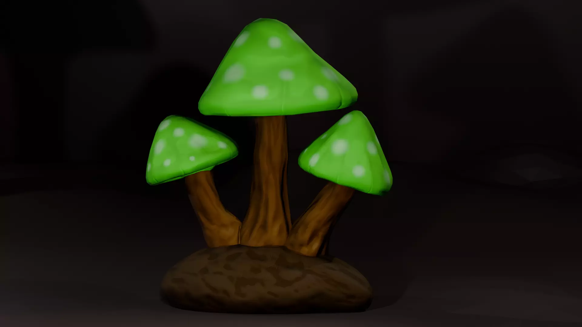 Stylized Magical Mushroom Pack - Low Poly Fantasy Forest  Low-poly 3D model_1