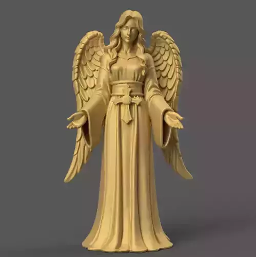Elegant Angel Statue STL Christmas 3D Model 3D print model Elegant Angel Statue STL Christmas 3D Model 3D print model