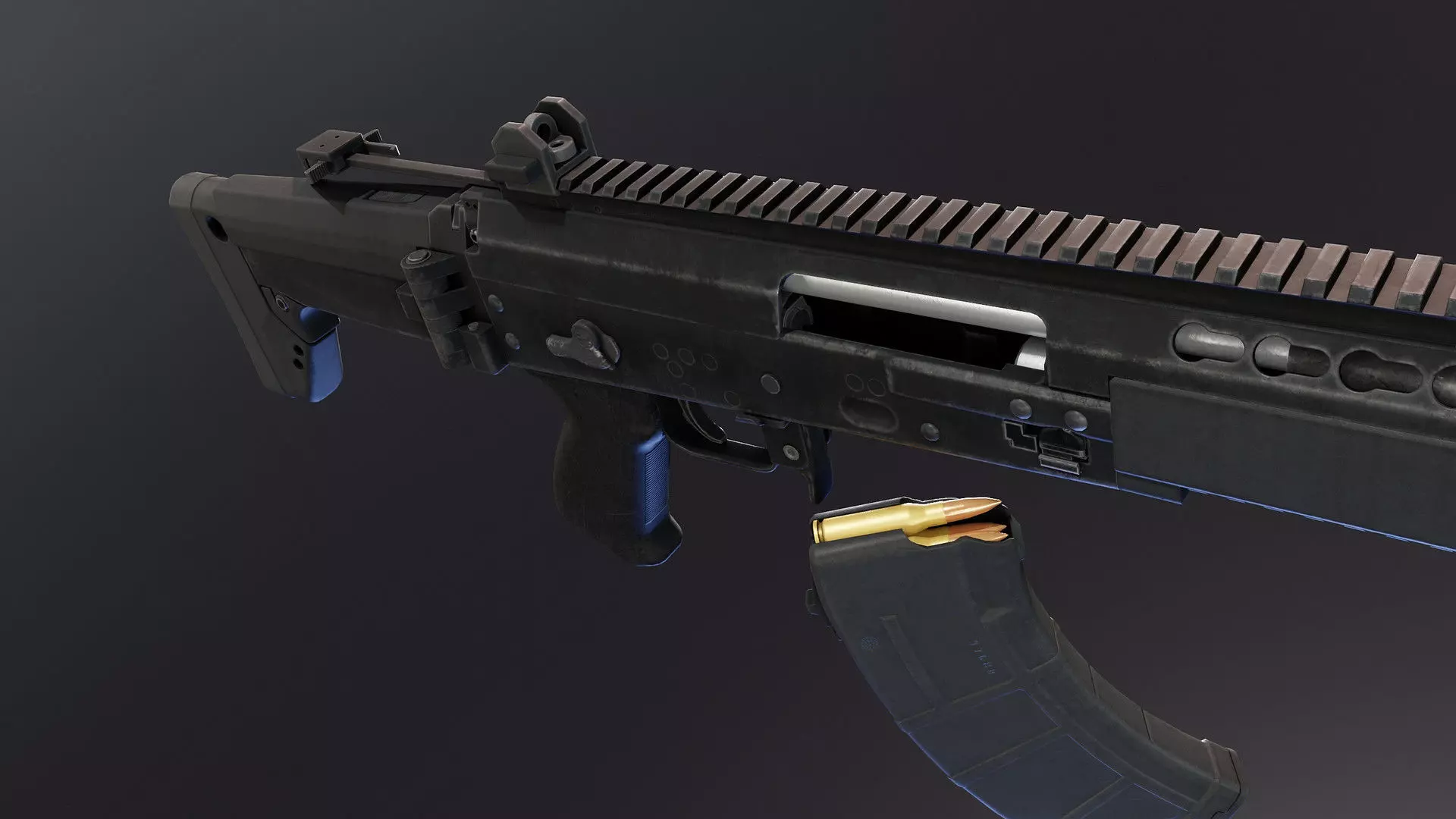 Zastava M19 Rifle Low-poly 3D model_9