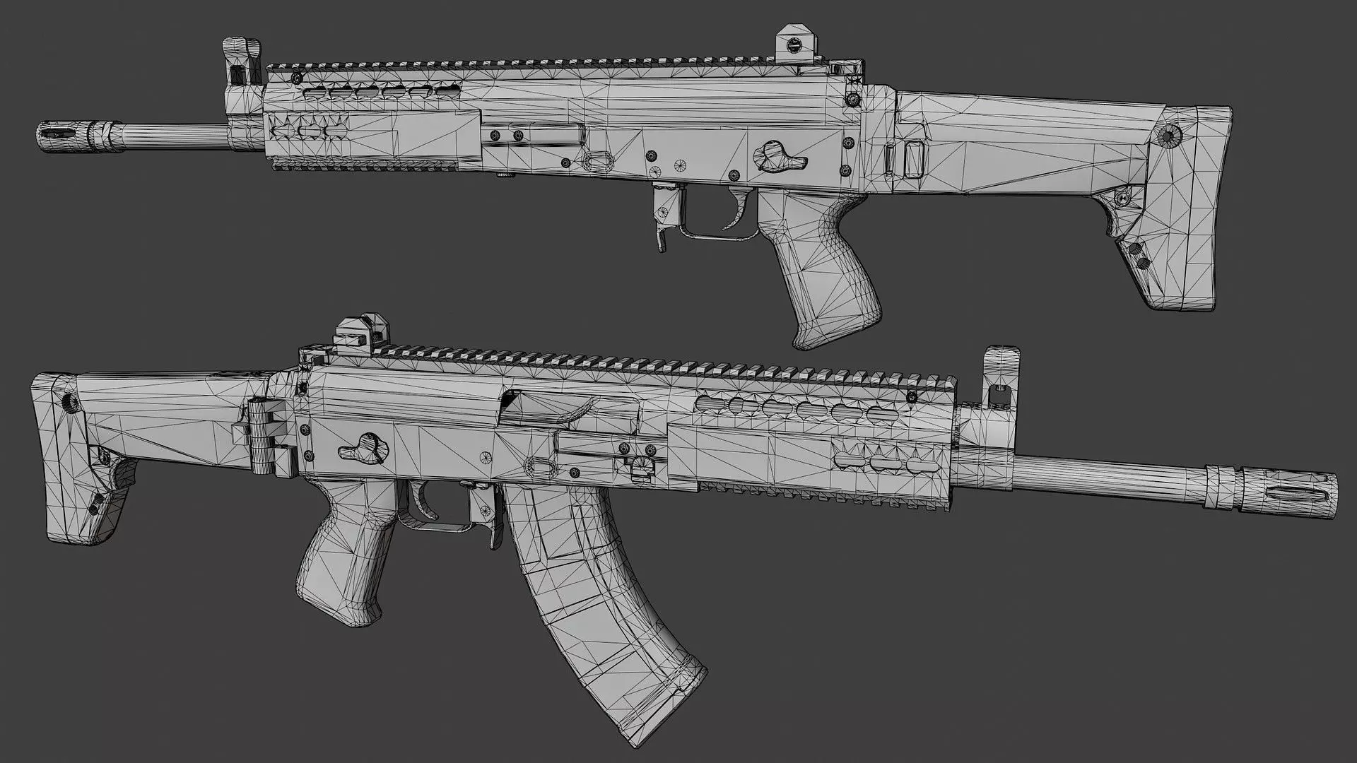 Zastava M19 Rifle Low-poly 3D model_12