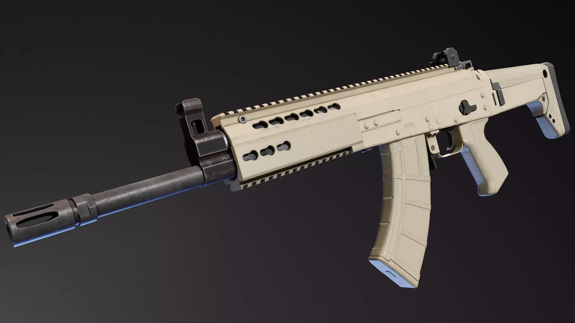 Zastava M19 Rifle Low-poly 3D model_6