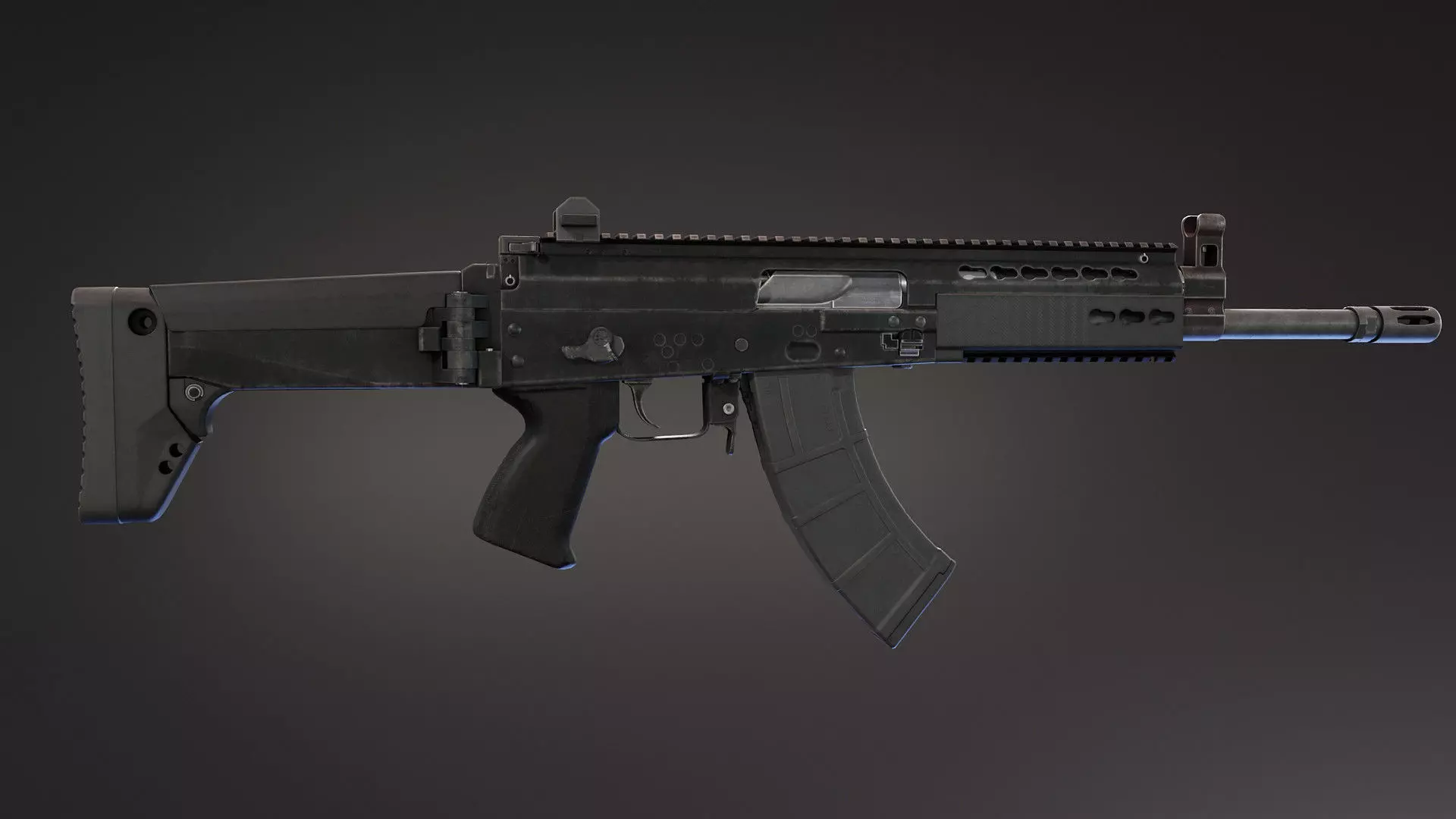 Zastava M19 Rifle Low-poly 3D model_4