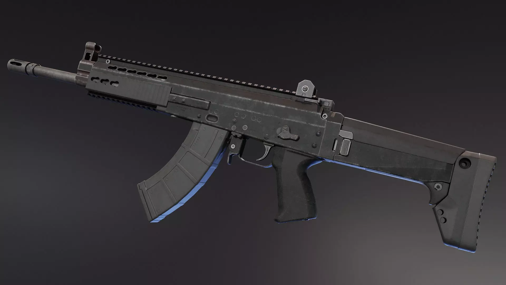 Zastava M19 Rifle Low-poly 3D model_0