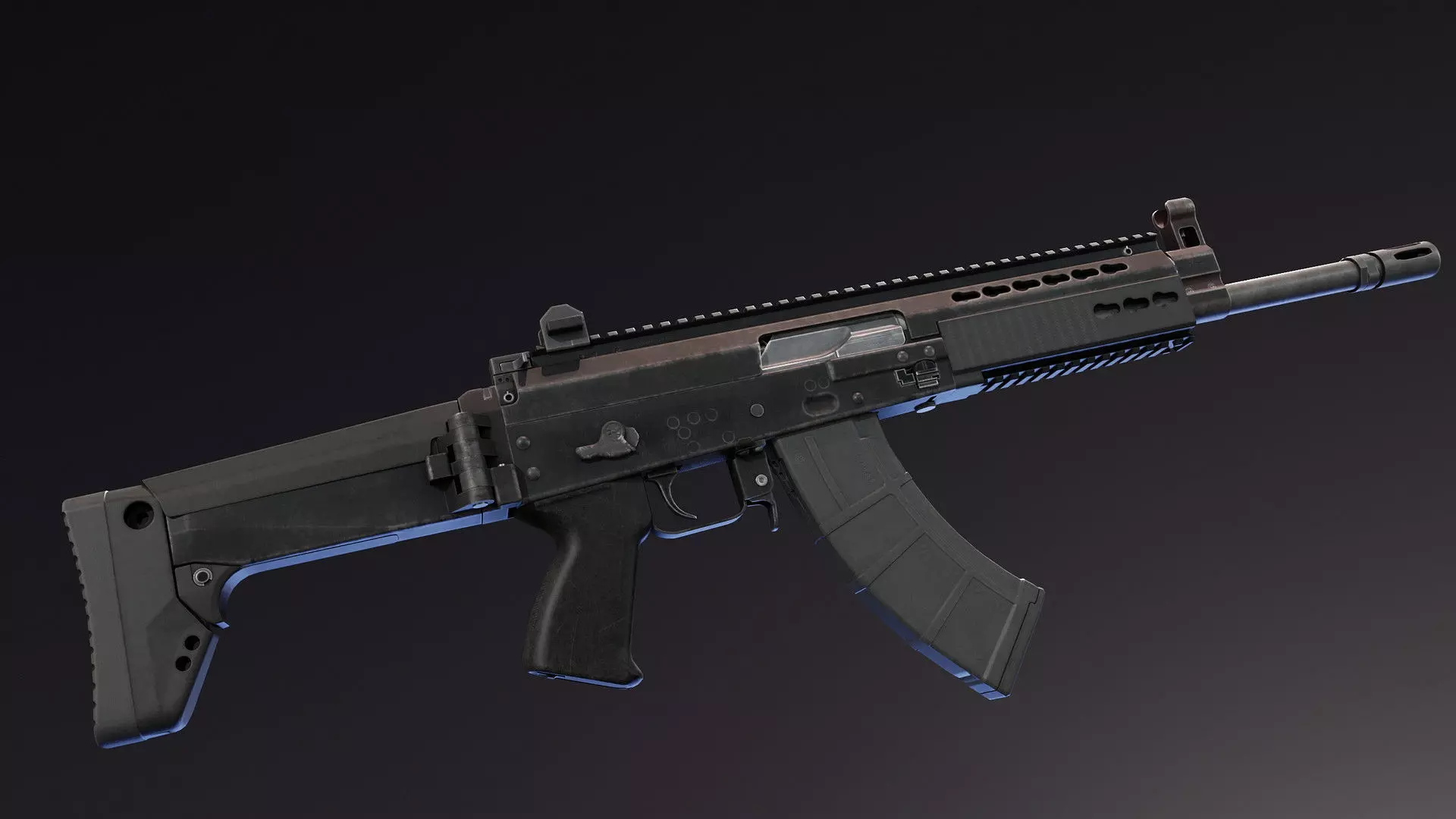 Zastava M19 Rifle Low-poly 3D model_1