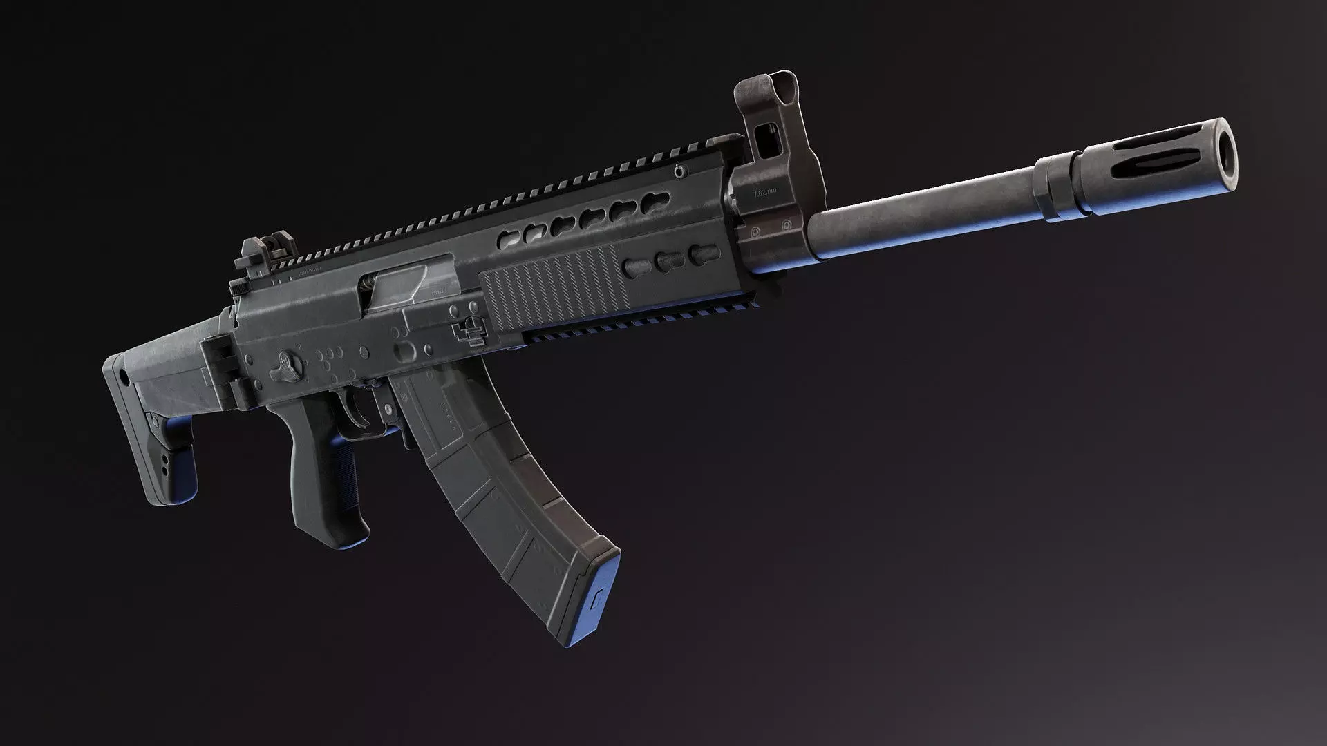Zastava M19 Rifle Low-poly 3D model_2