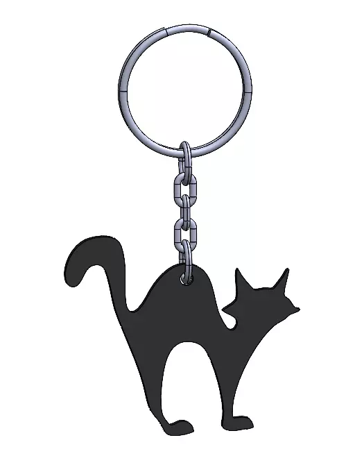 Halloween Cat Earrings Pendant 3D Print Model 3D print model_1