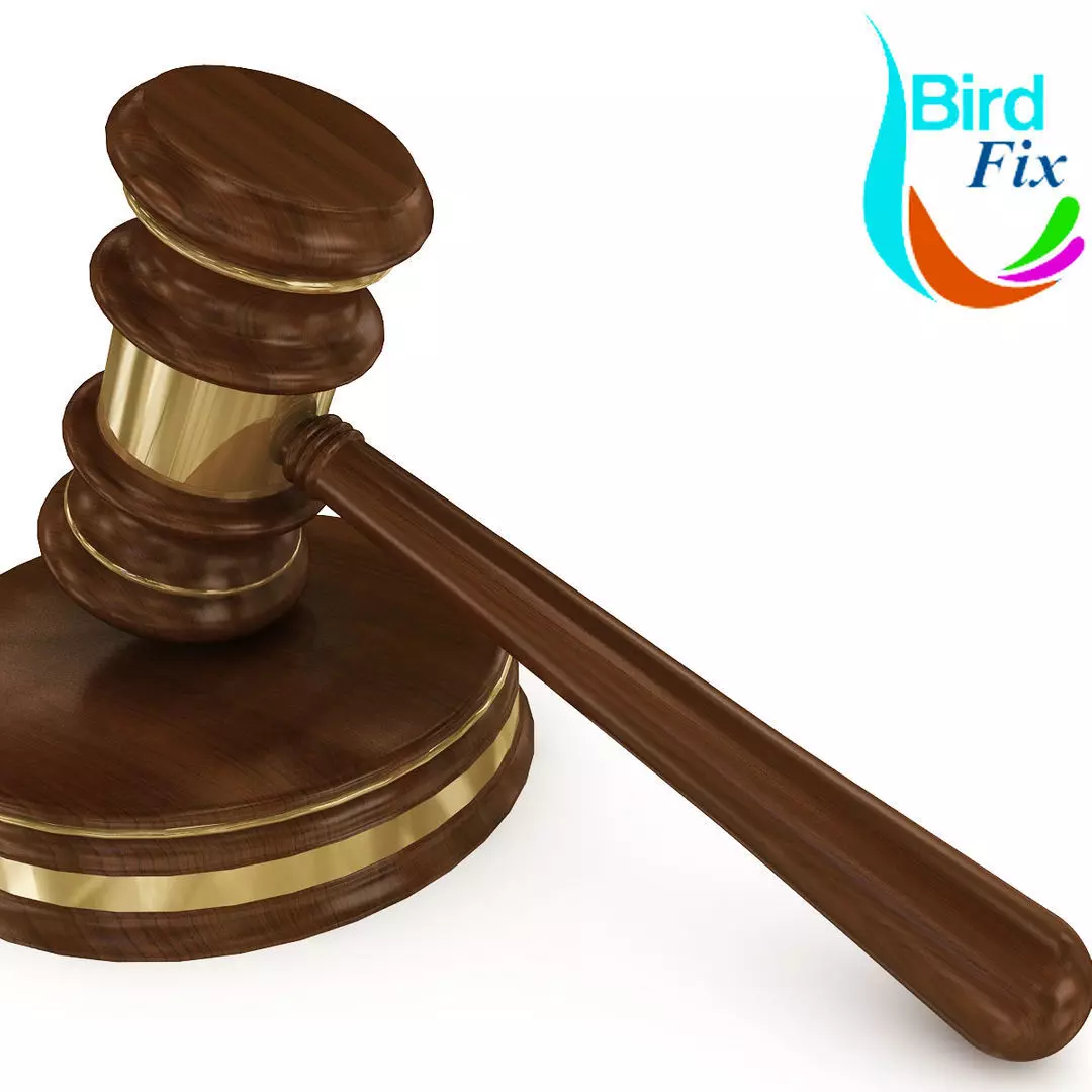 Wooden Gavel Low-poly 3D model
