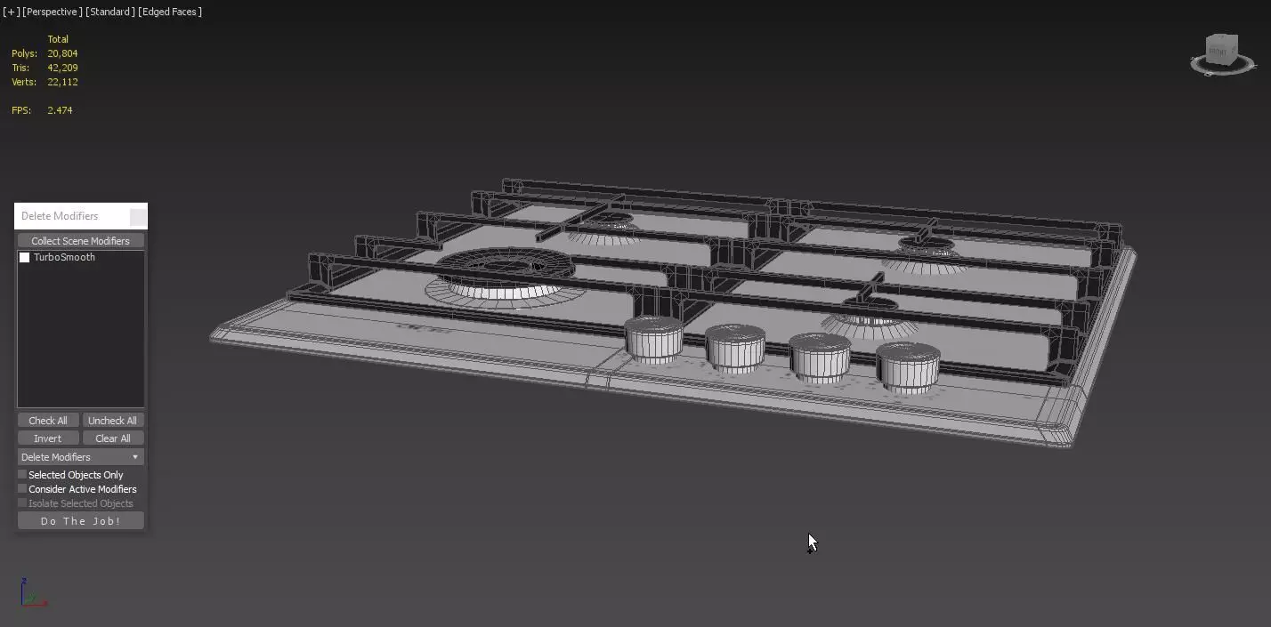 Whirlpool 4 BURNER GAS COOKTOP GMWL628IXALUS 3D model_7