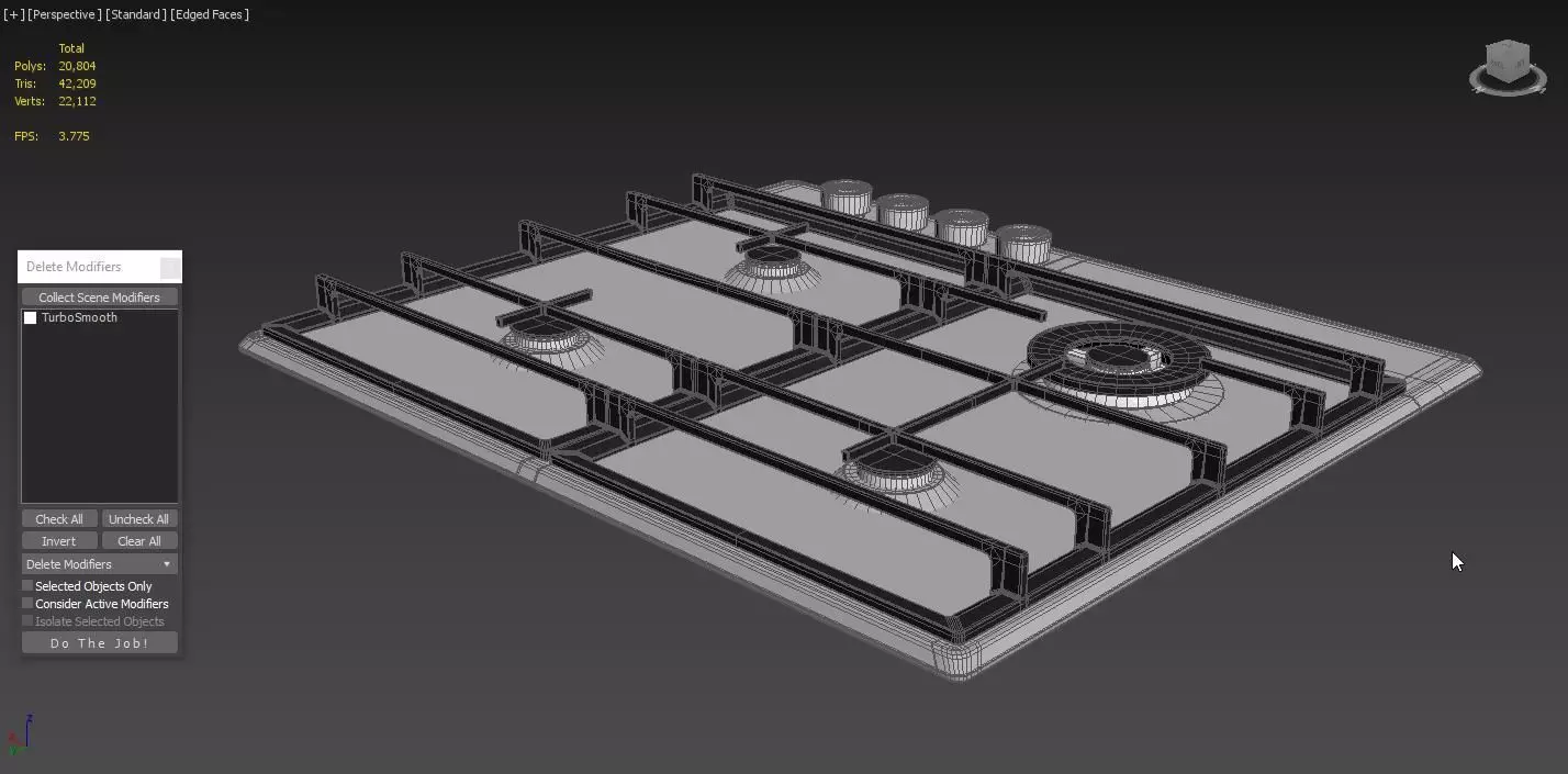 Whirlpool 4 BURNER GAS COOKTOP GMWL628IXALUS 3D model_8