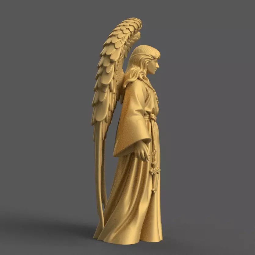 Majestic Christmas Angel STL File for 3D Printing 3D print model_6