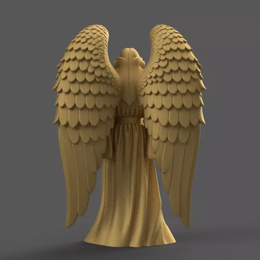 Majestic Christmas Angel STL File for 3D Printing 3D print model_4