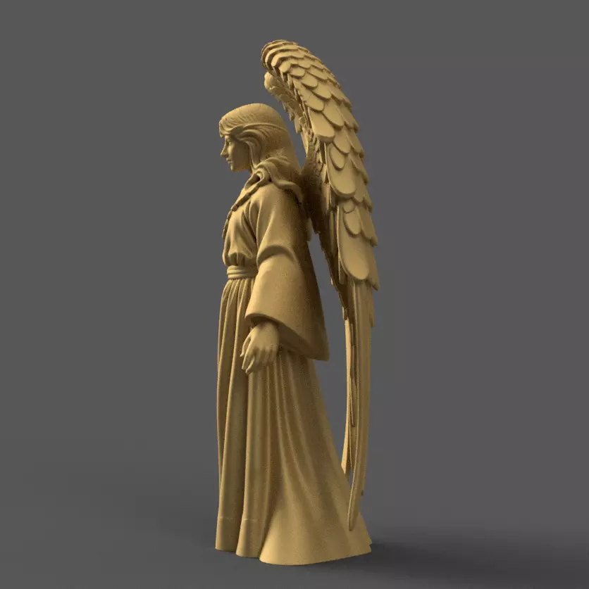 Majestic Christmas Angel STL File for 3D Printing 3D print model_2