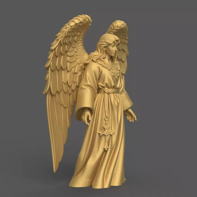 Majestic Christmas Angel STL File for 3D Printing 3D print model_7