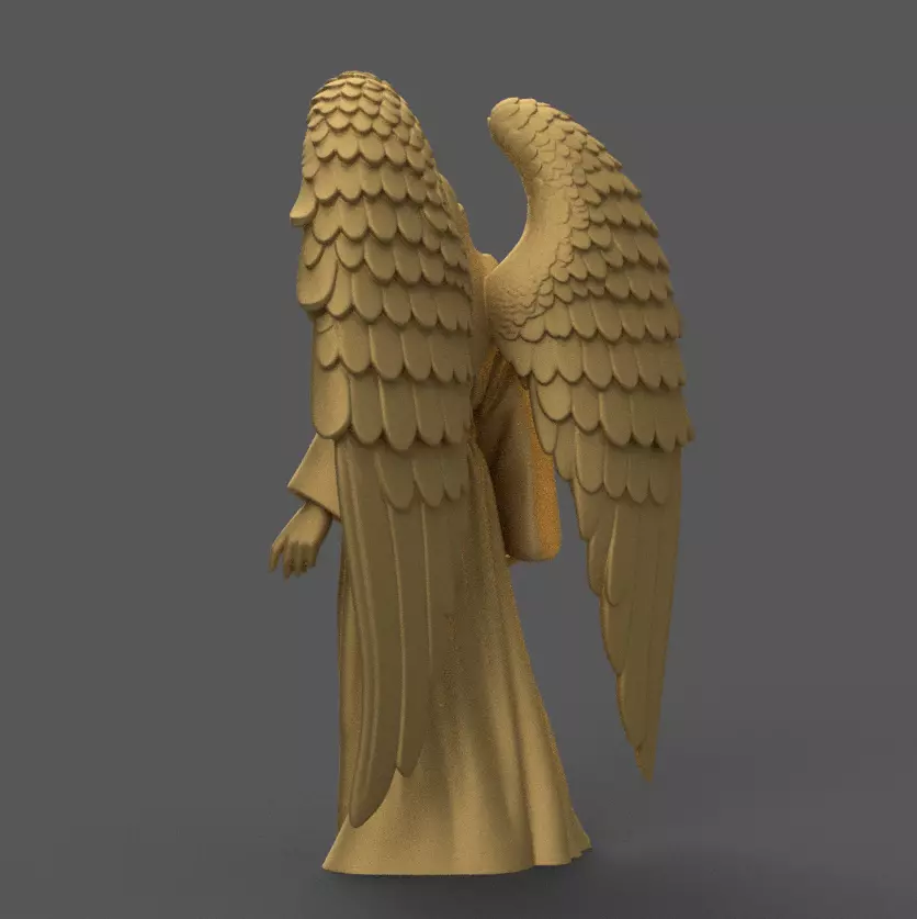 Majestic Christmas Angel STL File for 3D Printing 3D print model_3