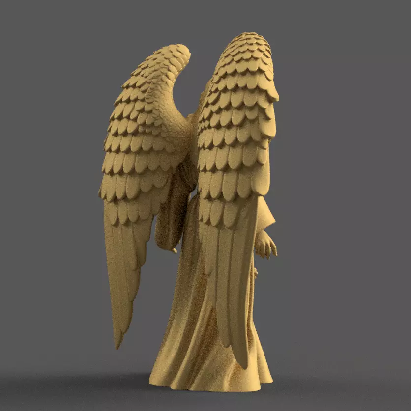 Majestic Christmas Angel STL File for 3D Printing 3D print model_5