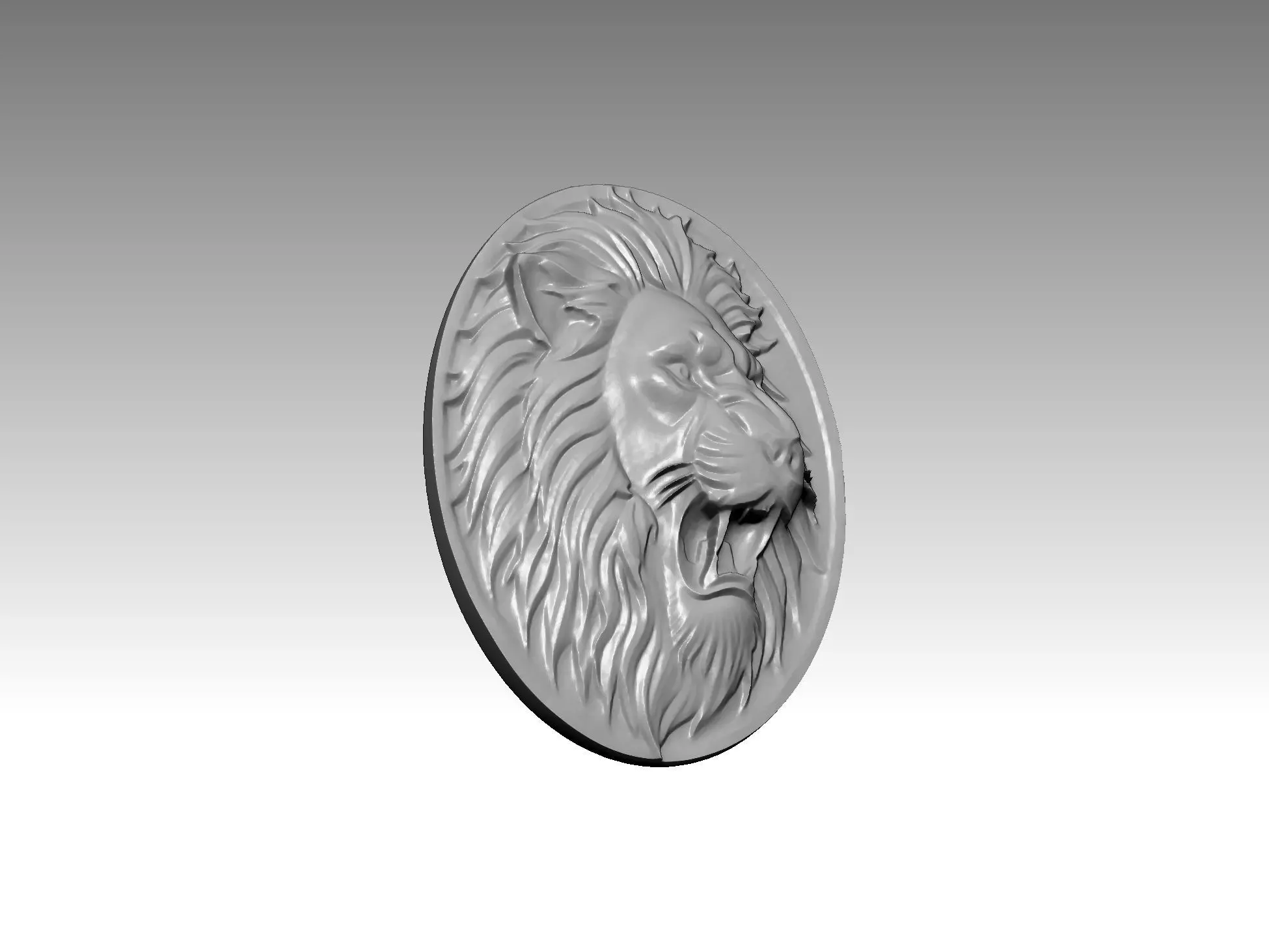 Side Lion Roar 3D print model_1