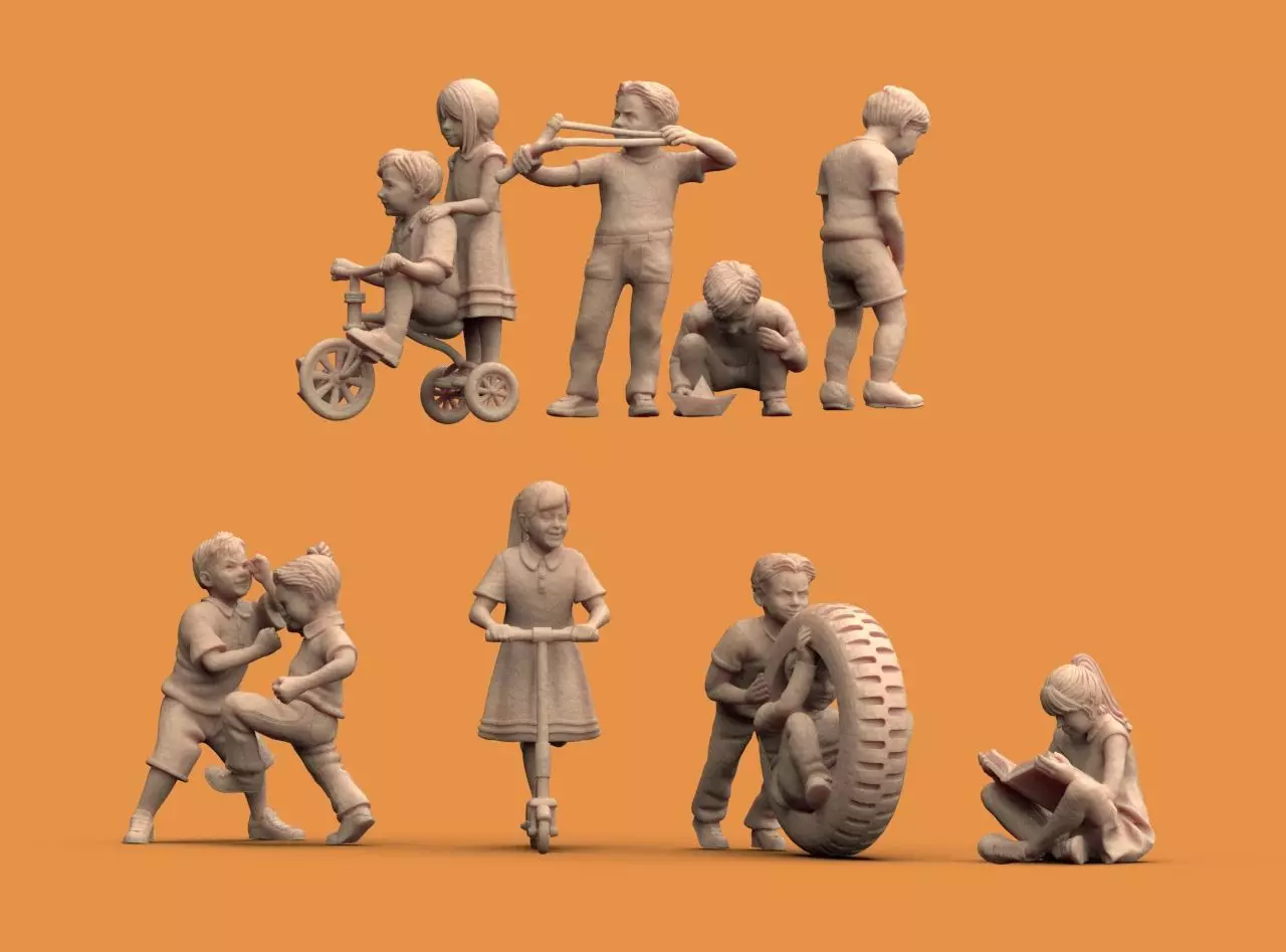 Boys and Girls 3D print model_3