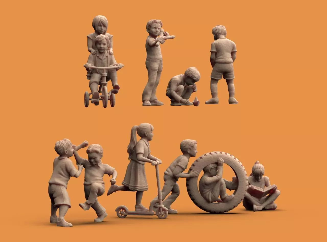 Boys and Girls 3D print model_2