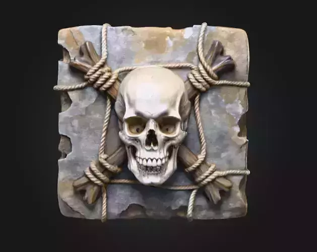 Skullbound Relic Tablet Low-poly 3D model