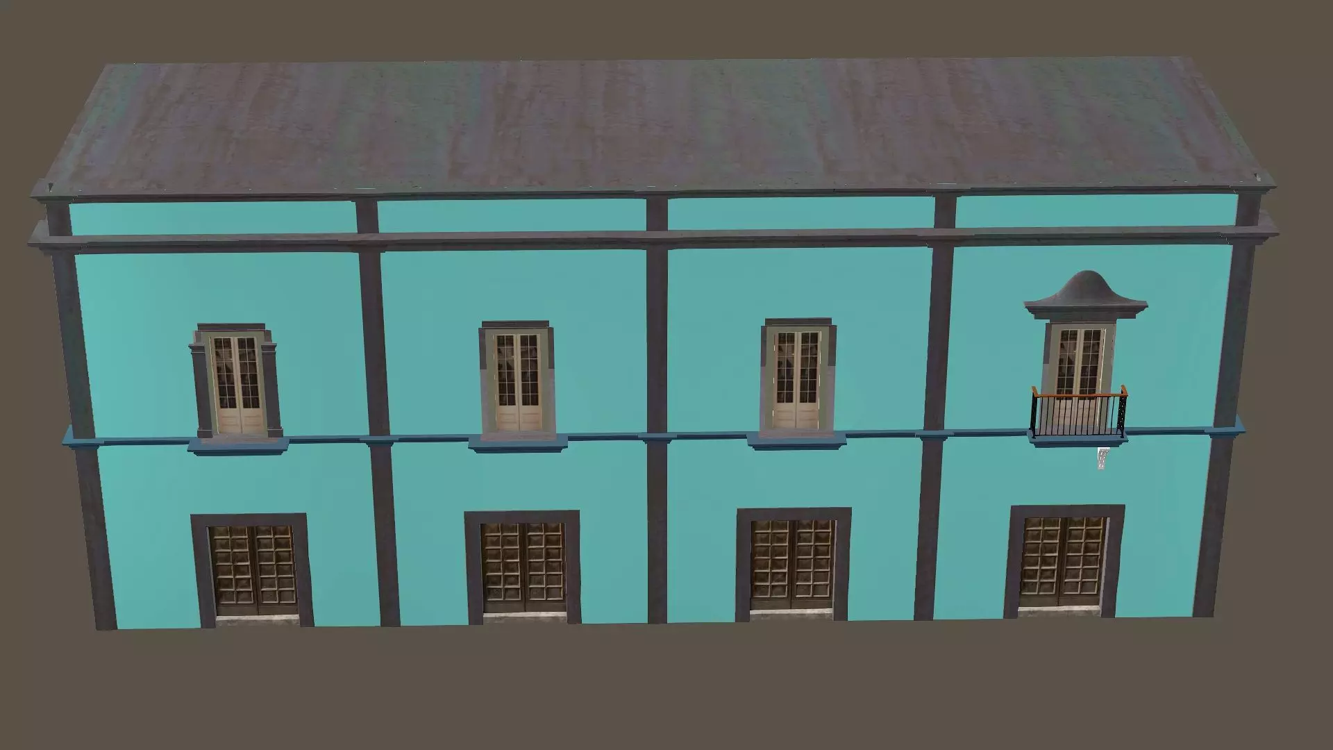 Indian Building X2 Low Poly 3D Model Low-poly 3D model_6